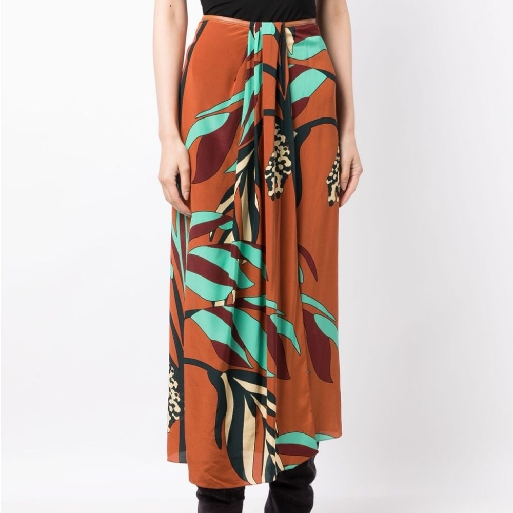 Johanna Ortiz Silk Skirt Size 8